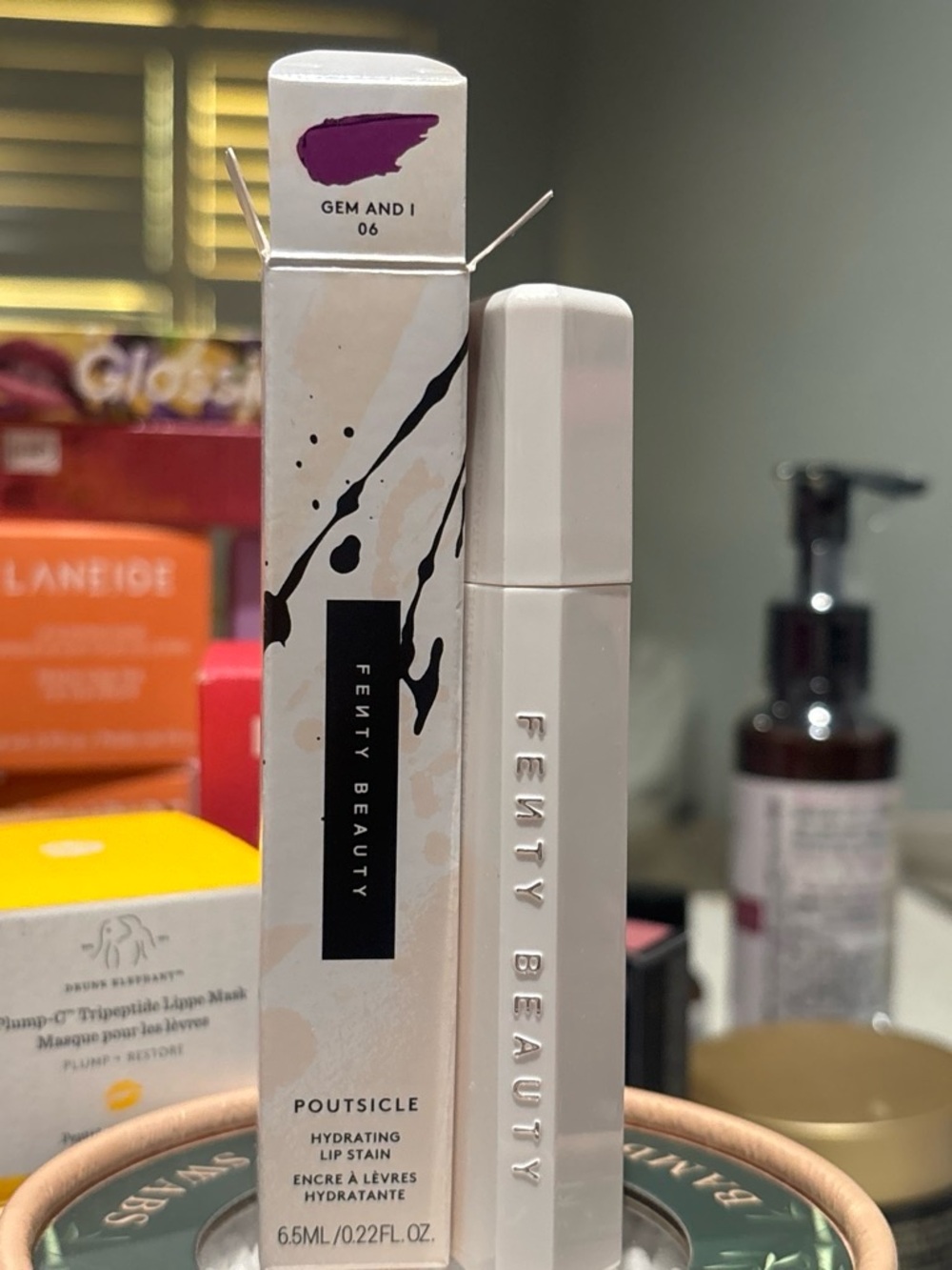 Fenty Beauty Pois'ticle Hydrating Lip Stain — Gem And I (Plum)